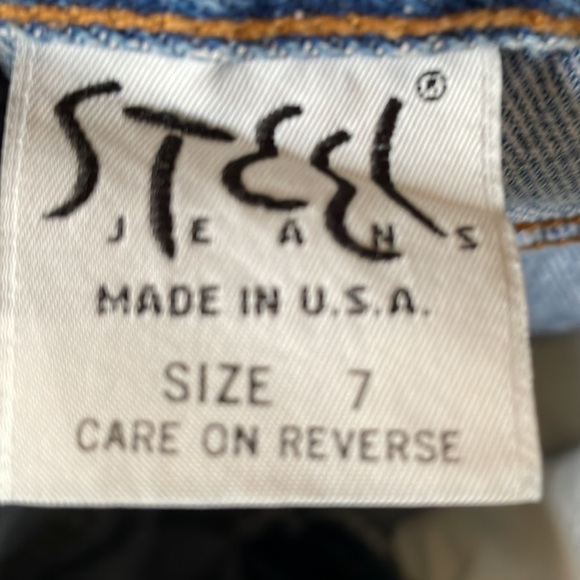 STEEL Jean Cut Off Shorts Size 7 - Picture 8 of 9